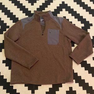 Eddie Bauer men’s fleece pullover medium Brown